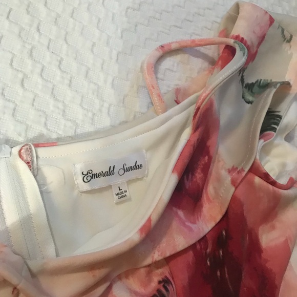 Emerald Sundae Cold Shoulder Fit And Flare Dress - Picture 8 of 8